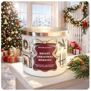 BATH & BODY WORKS Bright Christmas Morning 3-Wick Candle